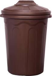 Бак пластиковый хозяйственный с крышкой, 100 л, коричневый [ББХ-100Н]
