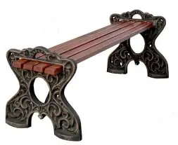 Банкетка чугунная «Камелия» 3,0 м (3 опоры)