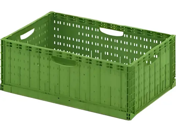 Ящик пластиковый складной, 400х300х165 мм, зеленый [12.424.71]