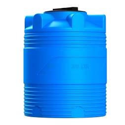 Бочка (емкость) пластиковая вертикальная с крышкой, 300 л, синий [TV300S13]