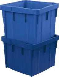 Ящик пластиковый перфорированный, 390x365x295 мм, 28 л, оранжевый [305 м]