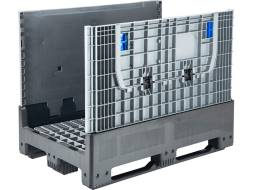 Многофункциональный контейнер разборный сплошной на 3-х полозьях с двумя дверцами DPF-Box 1208S, 1200x800x950 мм [DPF-Box 1208 S-S(3) F2]