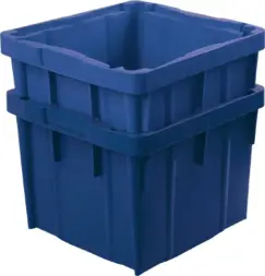 Ящик пластиковый перфорированный, 390x365x295 мм, 28 л, синий [305 м]