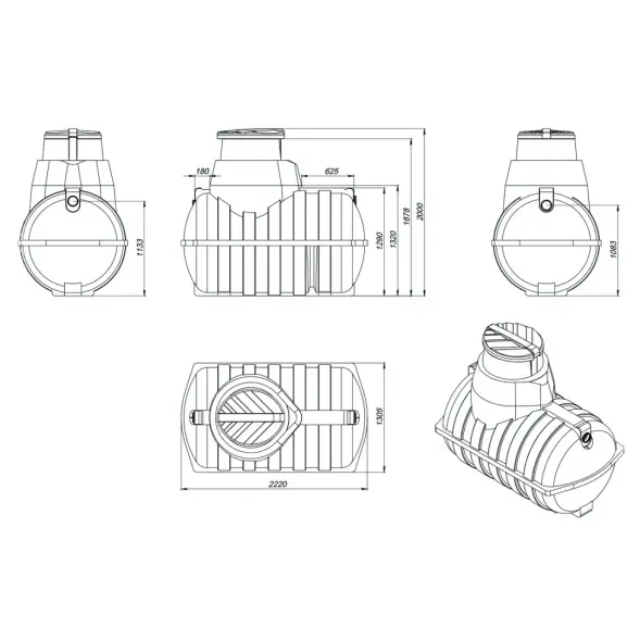 Септик &quot;Rostok&quot; Загородный черный
