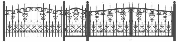 Распашные металлические ворота РВ-18, 4000x2000 мм