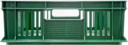 Ящик пластиковый перфорированный, 600x400x140 мм, 27 л, зеленый [705.02.01 м]