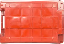 Ящик пластиковый сплошной, 600x400x200 мм, 35 л, красный [206]