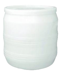 Бочка пластиковая с крышкой &quot;хлопок&quot;, 35 л, белый [БП35.05/03]