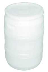 Бочка пластиковая с крышкой &quot;хлопок&quot;, 50 л, белый [БП50.05/03]