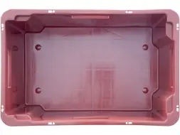 Ящик сплошной пластиковый, 600x400x300 мм, 52 л, красный [218-1]