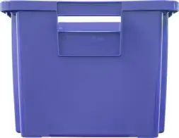 Ящик сплошной пластиковый, 600x400x300 мм, 52 л, синий [218-1]