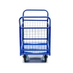 Тележка платформенная Стелла-техник КПО-500С-125-И, с бортами, 650х1150 мм