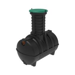 Автономная канализация Rostok Ground 6 с горловиной 1000 мм и самотечным отведением, 2800л, черный [5042.2800.899.001]