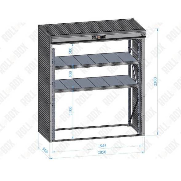 Шкаф уличный ROLL‑BOX DESIGN-VILLAGE 23.205.090-V1 (№1)