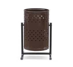 Урна металлическая уличная круглая с перфорацией, 21 л