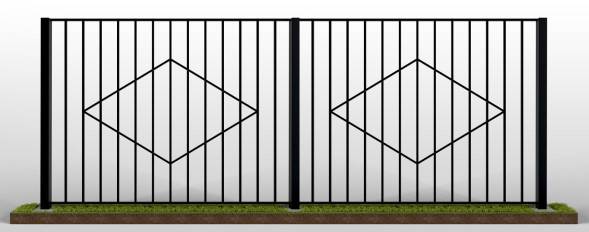 Забор металлический сварной секционный СЗ-6, 1 м²